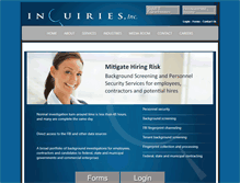 Tablet Screenshot of inquiriesinc.com